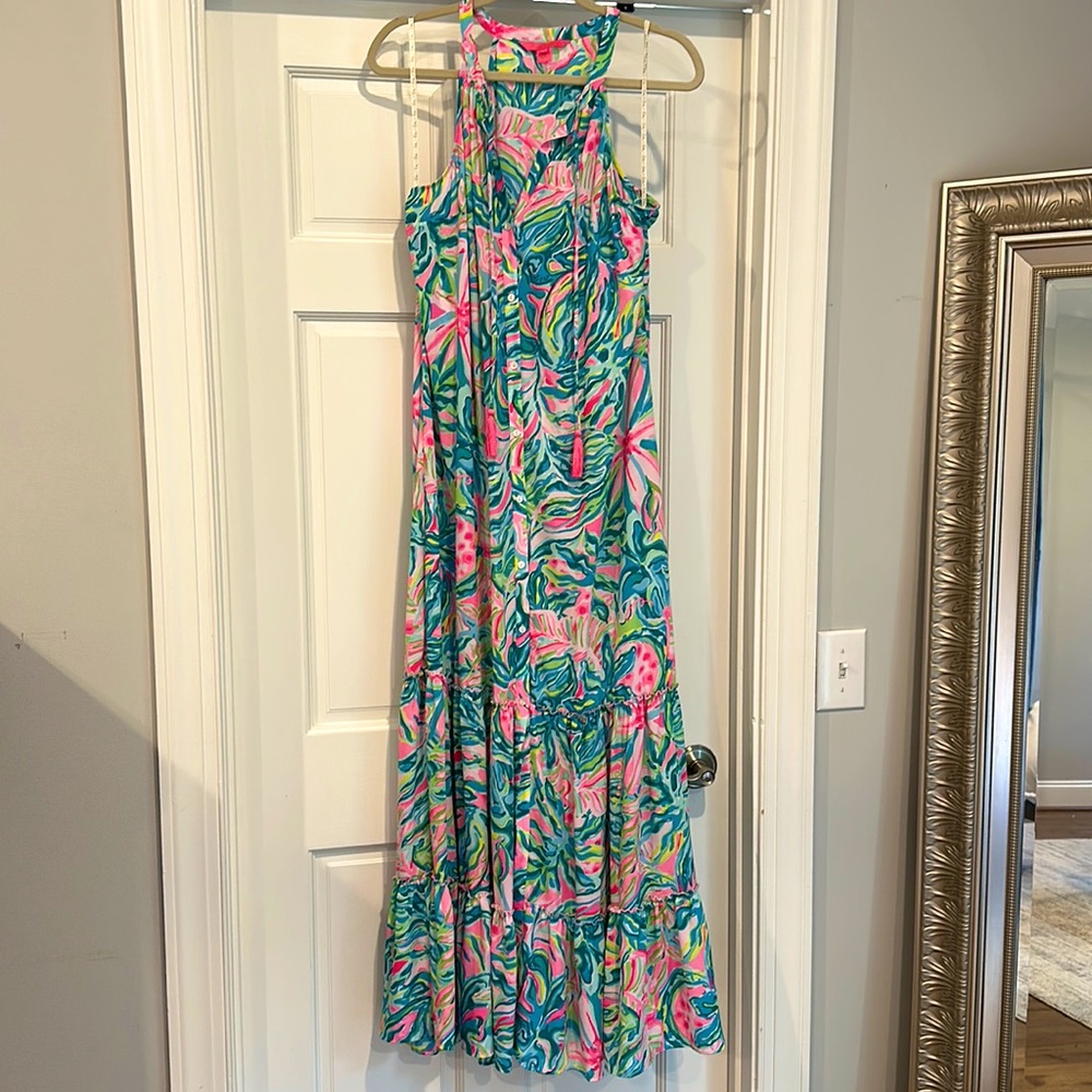 Lily Pulitzer button front maxi dress